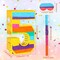 Rainbow Number 5 Pinata with a Blindfold and Bat for Boys Girls 5th Birthday Party, Kids Anniversary Celebration, Fiesta Supplies